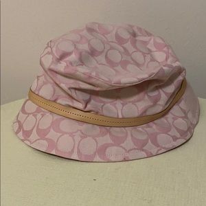 Vintage pink signature Coach bucket hat (not worn)